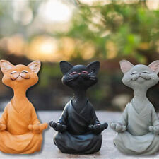 Buddha skurrile Katze Figur Meditation Yoga Sammlerstück Zuhause Geschenke