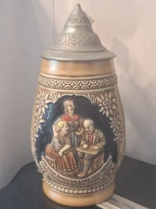 Ceramarte “Wo man singt da lass dich nieder” 24 oz Beer Stein Mug - Picture 1 of 8