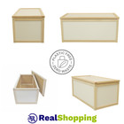 NATURAL WOODEN TOY BOX CHILDRENS KIDS CHEST BOXES FOR PERSONALISED GIFTS STORAGE