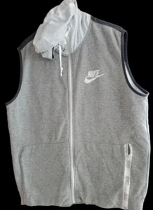 Nike Mens Vest Hoodie Sweatshirt Sleeveless Pullover grey Size L great condition - Picture 1 of 3