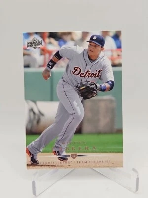 2008 Upper Deck Team Checklist  Card # 777 Miguel Cabrera Detroit Tigers MLB - Image 1 of 2