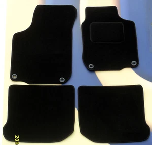 Alfombrillas para AUDI TT MK2 4 SEAT COUPE (MODELO 8J3) NEGRO A MEDIDA CON 4 CLIPS - Imagen 1 de 2