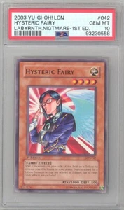 PSA 10 - Tarjeta Yu-Gi-Oh - LON-042 - HADA HISTÉRICA (c) *1ª Edición* - GEMA COMO NUEVA - Imagen 1 de 2