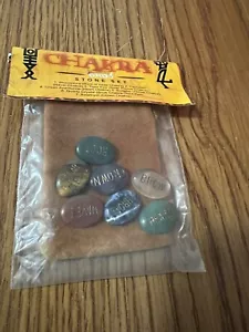 Chakra Stone Set With Brown Draw String Bag - Picture 1 of 3