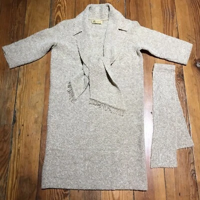 De Colección Años 50 1960 Kimberly Prendas de Punto Tejido Vestido Mezcla de Lana S Hombres Locos Mod Bufanda Foto 1 de 4