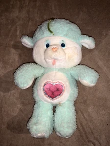 VINTAGE 1984 Kenner Gentle Heart Lamb Care Bear Cousins Green Plush Sheep - Picture 1 of 3