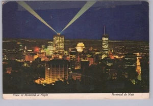 Night View From Mount Royal, Montreal, Quebec, 1970 Chrome Aerial View Postcard - Picture 1 of 2