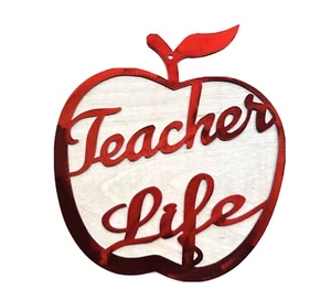 Letrero de pared de metal Teacher Life con recubrimiento en polvo - Imagen 1 de 1