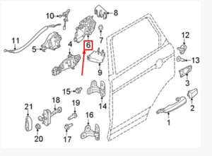 LR DISCOVERY L462 Rear Right Door Lock Latch LR070430 NEW GENUINE - Picture 1 of 3