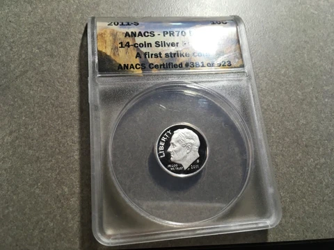 2011-S 10c ANACS PR70DCAM ROOSEVELT DIME PROOF DEEP CAMEO PR 70 DC FIRST STRIKE Cover