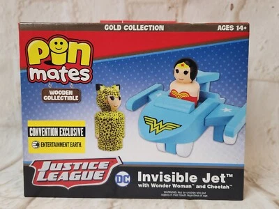 PIN Mates Madera Mujer Maravilla Guepardo Jet Invisible Convención Exclusivo LE/900 Foto 1 de 4