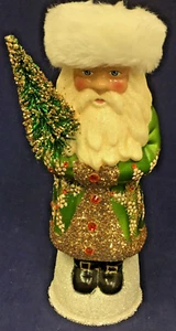 2023 New Ino Schaller Bayern Papier Mache German Russian Cap Style Santa 11" - Picture 1 of 9