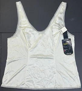 Vintage Vanity Fair Jentell Satin Nylon Creme 17760 Camisole Spitze Cami 40/46 USA NOS - Bild 1 von 7