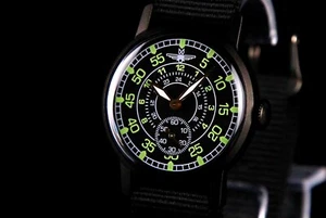 Mechanical men's wristwatches POBEDA PILOT Classic watch Vintage watch ZIM - Picture 1 of 12