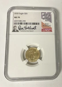 2020 $5 1/10 oz American Gold Eagle NGC MS 70 | Early Releases - Picture 1 of 2