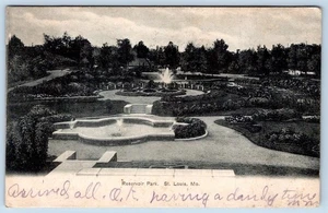 1906 RESERVOIR PARK ST LOUIS MISSOURI to MIRANDA WREN FULTON MO POSTCARD - Picture 1 of 2