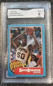 Tarjeta de novato RC 1990 Fleer David Robinson Sensations #1 GMA 9 San Antonio Spurs - Imagen 1 de 2