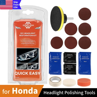 Kits de restauración de faros de coche herramienta de reparación de pulidor de lentes de faros automáticos para Honda Foto 1 de 4