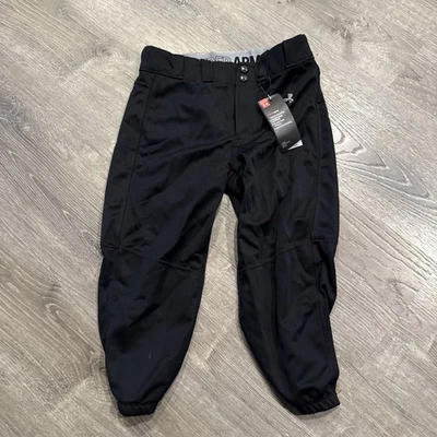 Girl’s Under Armour Utility Softball Pants Sz Youth Large Black Cropped NWT - Image 1 of 4