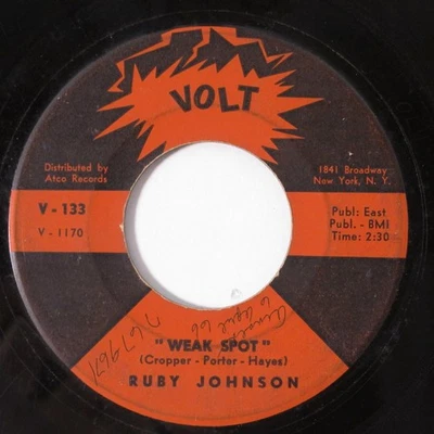 Northern Soul/Deep Soul 45 RUBY JOHNSON Weak Spot VOLT HEAR d - Image 1 of 2