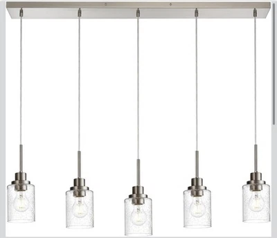 Pendrion Lámpara Colgante 5 Luces Lineal Acabado Níquel Cepillado Nueva en Caja Foto 1 de 4