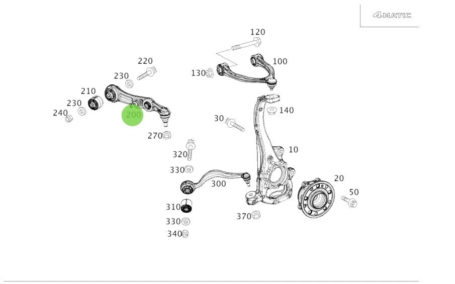 MERCEDES BENZ E300 E400 FRONT LOWER CONTROL ARMS SET A2053304507 Foto 1 de 1