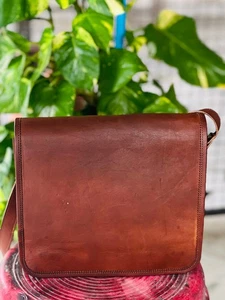 Handmade Atractive Leather Laptop Messenger Bag Rare Men's Briefcase Satchel - Picture 1 of 6