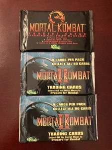 3x 1994 Mortal Kombat & Mortal Kombat 2 II Trading Card Packs - Sealed - Picture 1 of 2