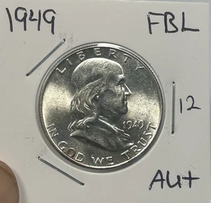 1949 Franklin Half Dollar Coin  - Picture 1 of 2