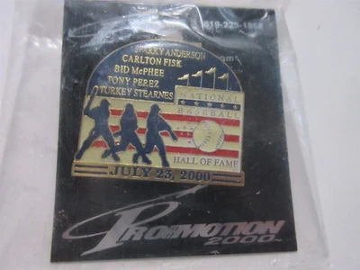 Baseball HOF Inductees 2000  Carlton Fisk Sparky Anderson Tony Perez Pin - Image 1 of 4