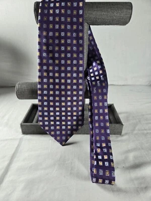 Corbata Izod Para Hombre Talla Única Azul A Cuadros 100% Seda Clásica Corbata en Punta Formal Foto 1 de 4