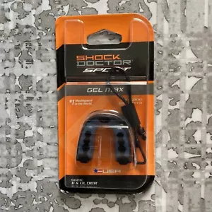 Paradenti Shock Doctor Sport Gel Max Adulto 11 anni e in su nero/blu NUOVO - Foto 1 di 2