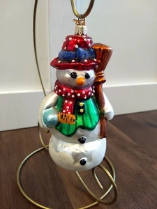 Vintage Radko Dressed to Chill 6" Snowman Christmas Ornament 98-196-0Scarf & Hat - Picture 1 of 5
