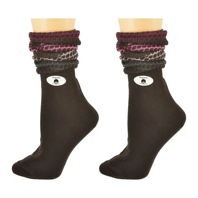 Calcetines Sierra para mujer holgados hasta la rodilla calcetines de algodón orgánico patrón geométrico Foto 1 de 4