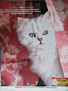 PUBLICITÉ DE PRESSE 1997 GOURMET ROGNONS ET VOLAILLE MOUSSE - CHAT - ADVERTISING - Picture 1 of 1