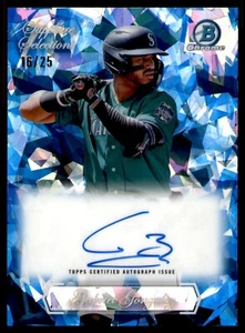 2023 BOWMAN CHROME SAPPHIRE BLUE AUTO SSA-GG GABRIEL GONZALEZ MARINERS 16/25 - Picture 1 of 2