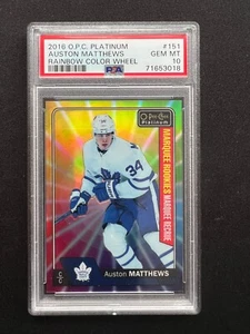 2016-17 OPC Platinum Auston Matthews #151 Rainbow Color Wheel RC PSA 10 GEM MINT - Picture 1 of 2