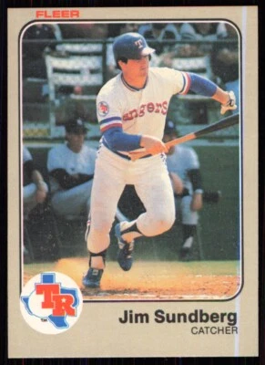 1983 Fleer Jim Sundberg Texas Rangers #580 - Image 1 of 2