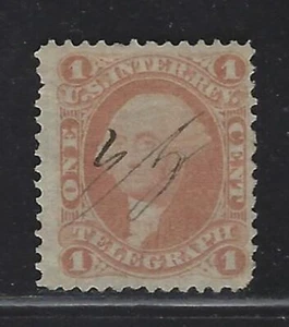 1860's U.S. Scott R4c - 1¢ Telegraph Revenue Stamp - Picture 1 of 2