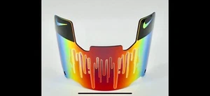 Casco de fútbol americano Nike visera protector ocular DRIP fuego arco iris espejo VR-2 MEGA RARO - Imagen 1 de 3