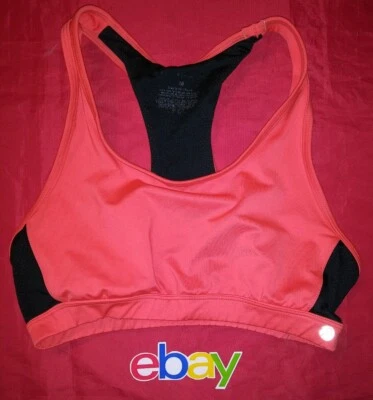 Sujetador deportivo Bally Total Fitness CORAL NARANJA NEGRO para mujer talla M usado en excelente estado  Foto 1 de 3