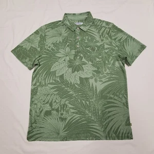 2XL Tommy Bahama Wild Clover Green Santiago Paradise Hibiscus Palm Polo Shirt 54 - Picture 1 of 9