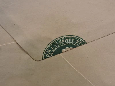 RARE ERROR USA 1889 2 Cents green Washington fine postal stationery envelope  ! - Image 1 of 3