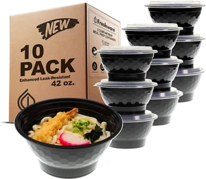 Meal Prep Containers [10 Pack] Bento Box, Food Storage Containers, Plastic Bowls - Picture 1 of 12