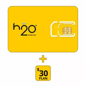 H2O $30 Unlimited plan + Sim Card + First month - Picture 1 of 1