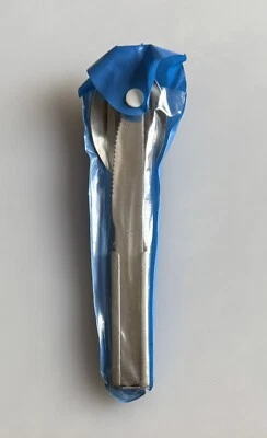 Juego de cubiertos de camping de acero inoxidable (4 en 1) más bolsa de transporte Foto 1 de 3