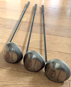 Progen Full Bore Oversize Wood Set 1/3/5 Kelmac Select Grips Low Torque Graphite - Picture 1 of 10