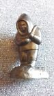 Canadian Pearlite Stonecraft - Inuit Hunter With Seal -  Vgc With Sticker