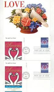 SET OF 8 ALL DIFFERENT LOVE PICTURE POSTAL CARDS Farnam Cachets UX297 - Picture 1 of 4