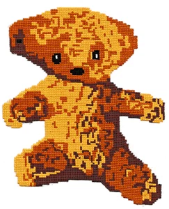 Écusson grand patche nounours ourson ours pixels patch dorsal backpatch  - Picture 1 of 2